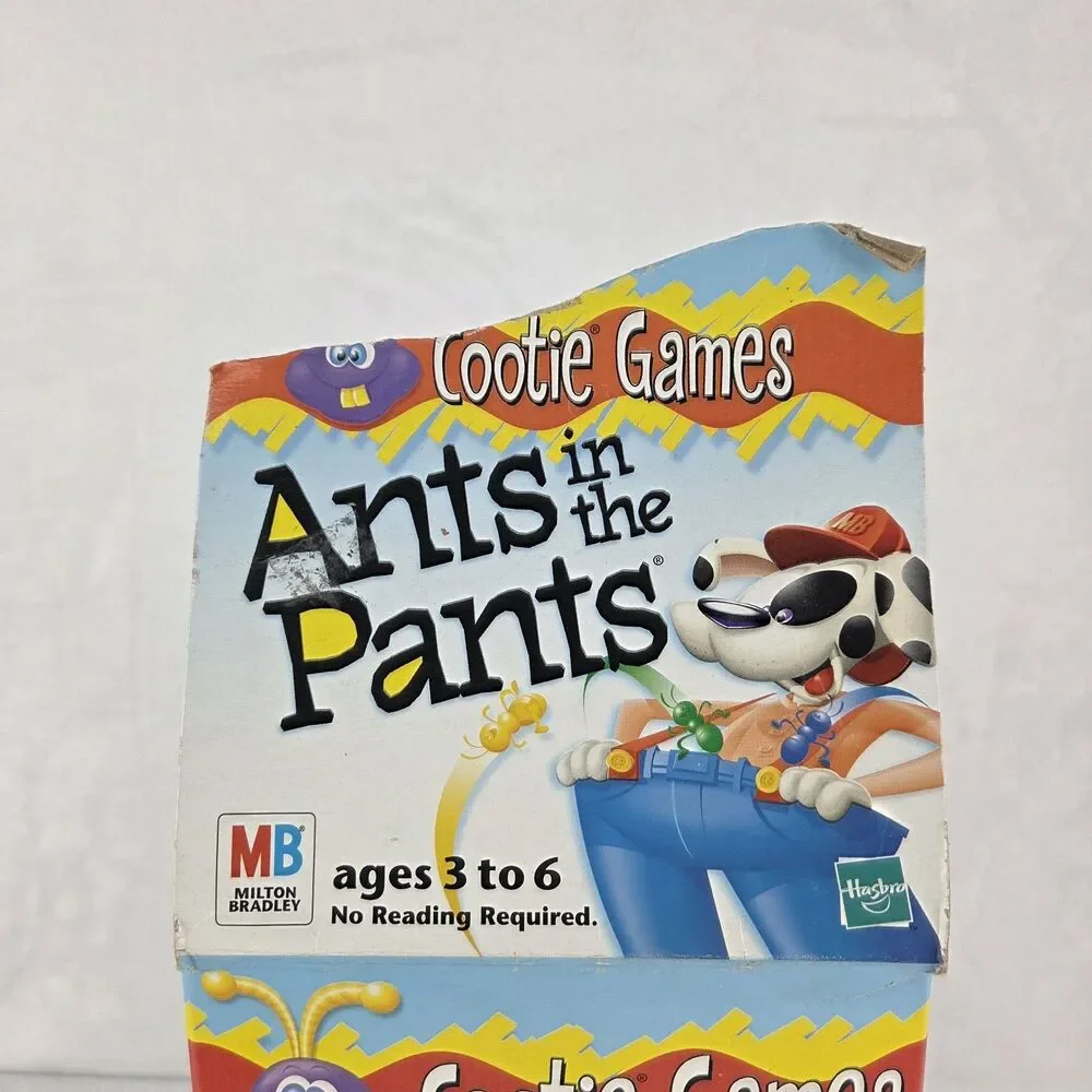 Vintage 1999 Cootie Games Ants in the Pants Complete Dog Board Game Set